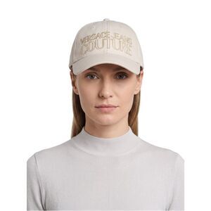 Versace Jeans Couture Women's Ivory Gold Logo Baseball Cap